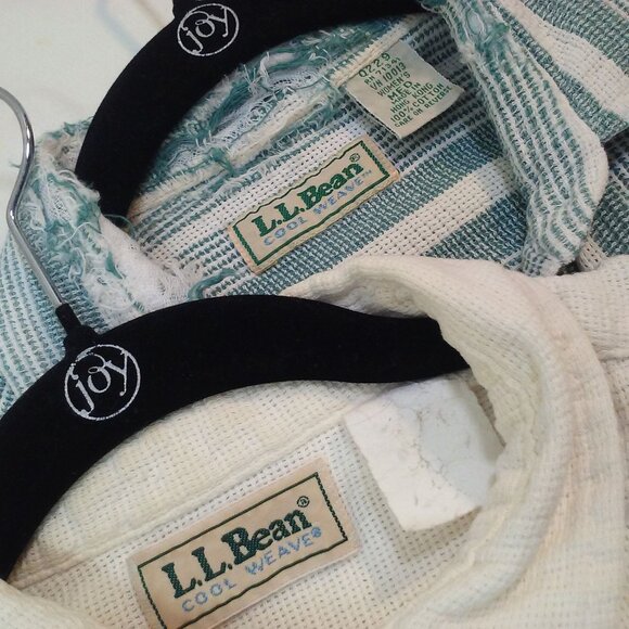 Lot of 2 Tops Vintage 80s L.L. Bean Coolweave Shirts Lady-M/L Cotton Pockets - Picture 2 of 10